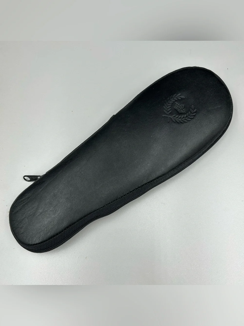 Vintage Cadillac Leather Travel Slippers Zipper Case Made Korea Hotel Gift